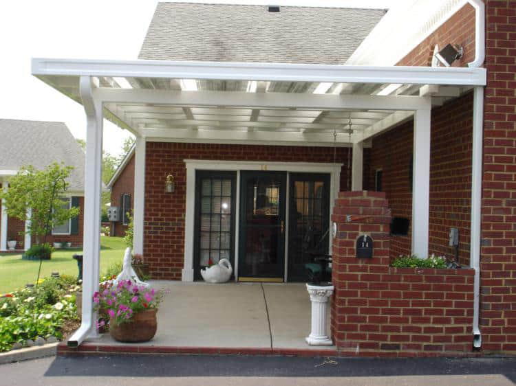 white W-Pan carport cover with skylights